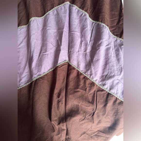 BCBG Maxazria Color Block Purple Brown Sleeveless Midi Dress Size 8 - Picture 12 of 13